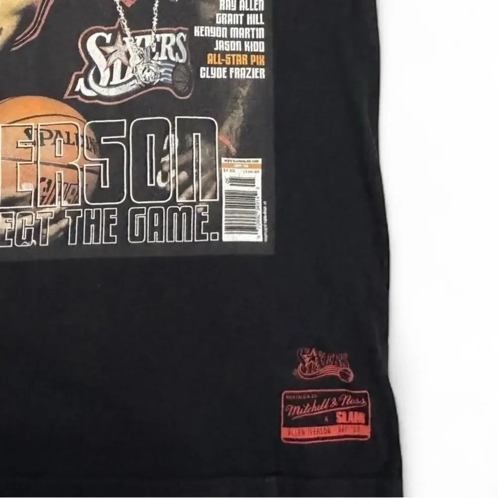 Mitchell & Ness Allen Iverson Slam Magazine Graphic Tee Black M - Picture 5 of 7